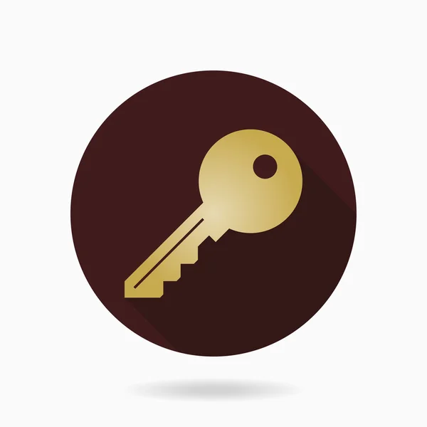 Czysty ikona klucz płaski — Zdjęcie stockowe