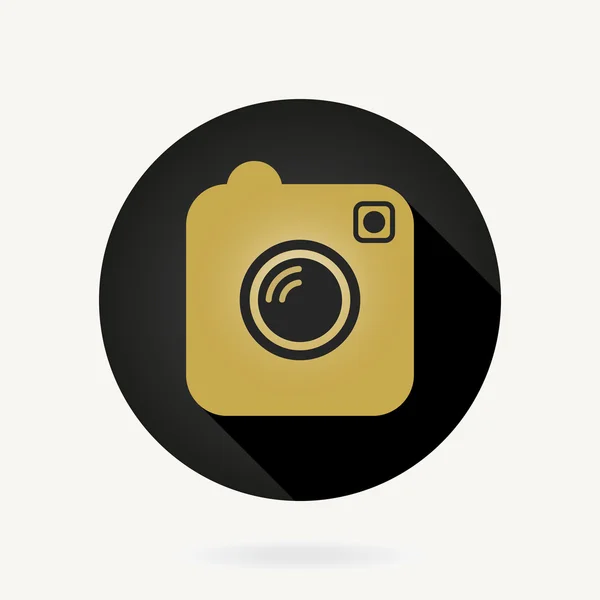 Camera Flat Icon With Long Shadow — Stock Photo, Image