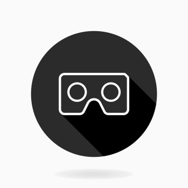 VR logolu ince Vektör Düz Simgesi