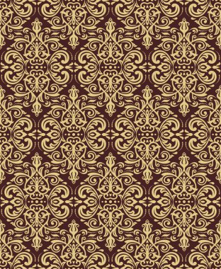 Dikişsiz vektör damask deseni