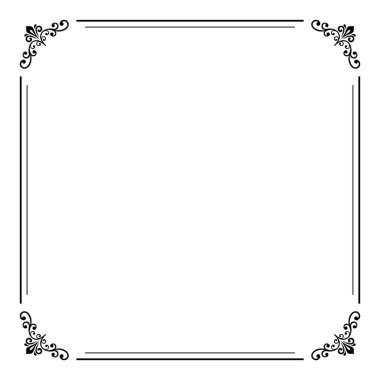 Çiçek Vektörü İnce Çerçeve