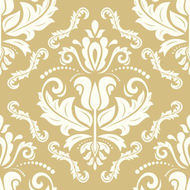 Dikişsiz vektör damask deseni