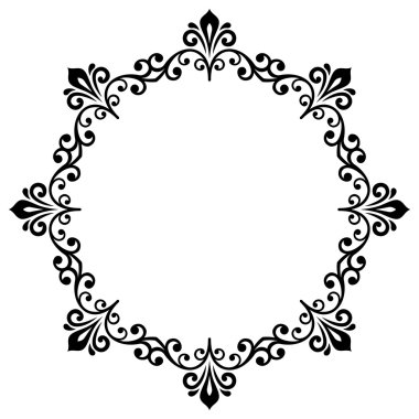 Çiçek Modern Vektör Yuvarlak Çerçevesi