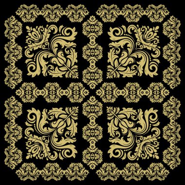 Dikişsiz damask vektör arka plan