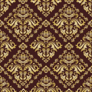 Dikişsiz damask vektör arka plan