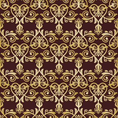 Dikişsiz damask vektör arka plan