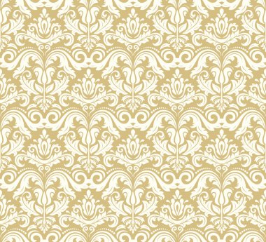 Dikişsiz vektör damask deseni