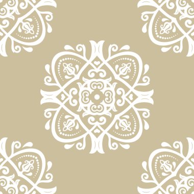 Dikişsiz vektör damask deseni