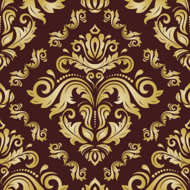 Dikişsiz damask vektör arka plan