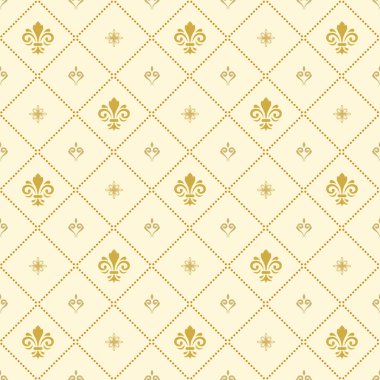 Royal Lily ile sorunsuz vektör desen