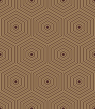 Altıgenli Kusursuz Soyut Vektör Deseni