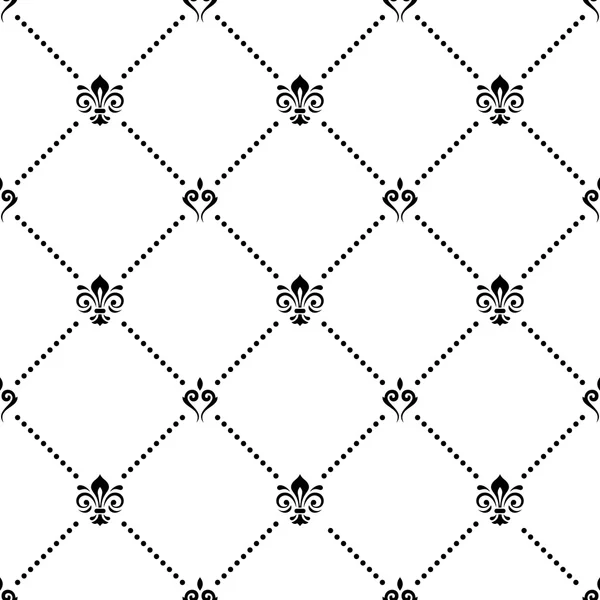 Бесшовный векторный шаблон с королевской Лили — стоковый вектор
