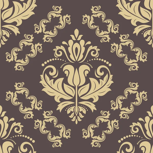 Dikişsiz vektör damask deseni — Stok Vektör