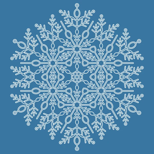 Прелестная круглая снежинка — стоковое фото