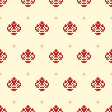 Royal Lily ile sorunsuz vektör desen