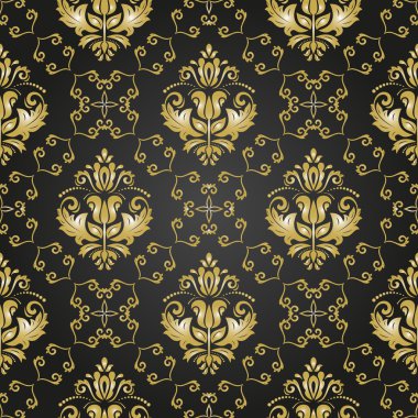 Dikişsiz vektör damask deseni