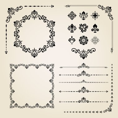 Vintage öğeleri kümesi