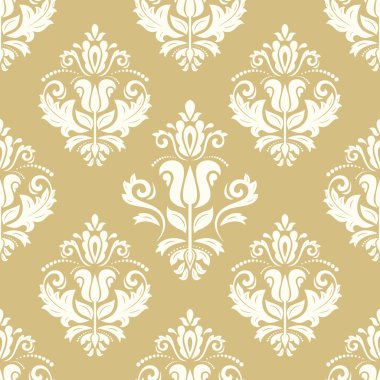 Dikişsiz damask vektör arka plan