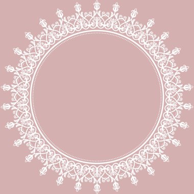 Çiçek Modern Vektör Yuvarlak Çerçevesi