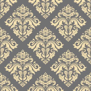 Dikişsiz damask vektör arka plan