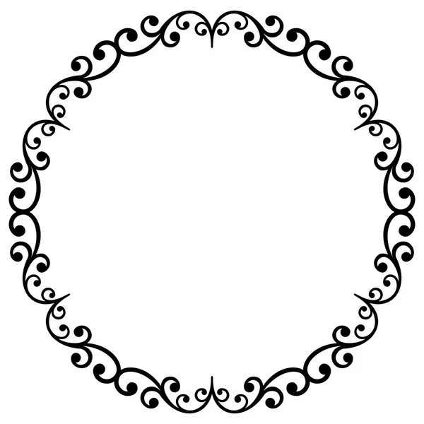 Floral Modern Vector Round Frame — Stock Vector