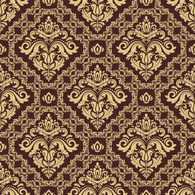 Dikişsiz damask vektör arka plan