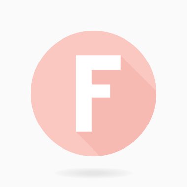 mektup f ile iyi düz simgesi