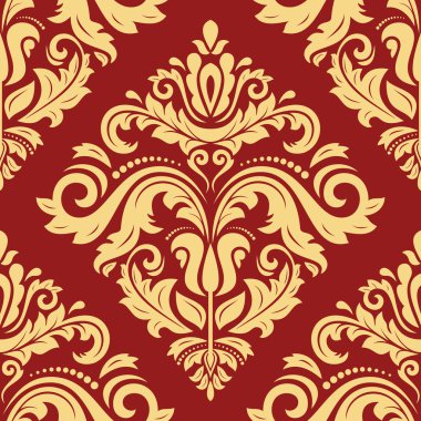 Dikişsiz damask vektör arka plan