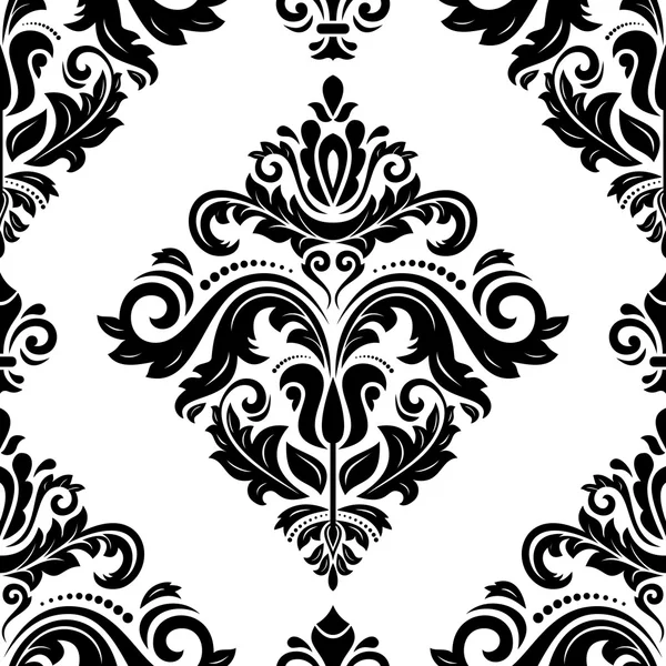 Seamless Damask Vector Background — Stock Vector