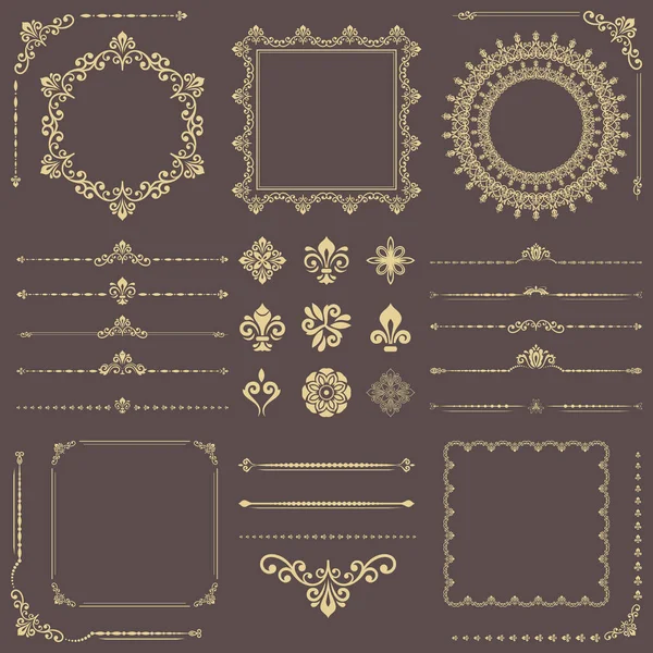 Vintage Set of Patterns — Stock Vector