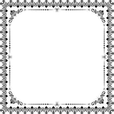 Çiçek Vektörü İnce Çerçeve