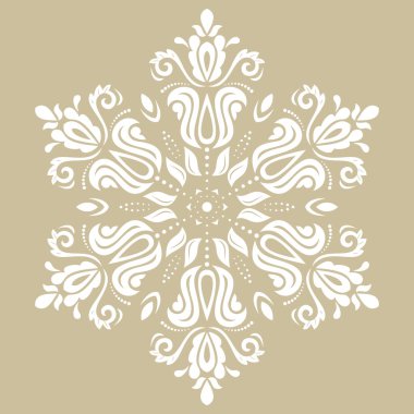 Doğu tarzında Arabesk ile Damask Vektör Arkaplanı