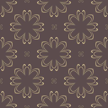 Çiçeksiz Vektör Yapraklı Güzel Desen