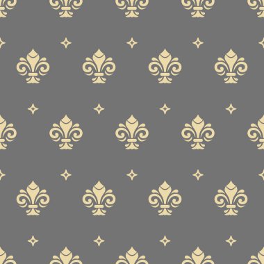 Altın Zambaklı Kusursuz Vektör Deseni