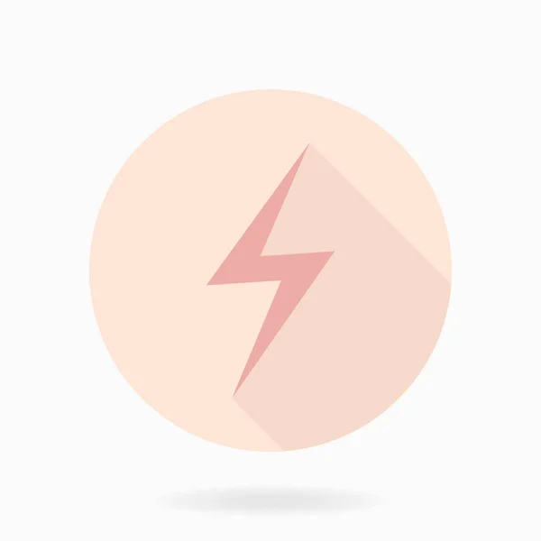 Modern Vector Pink Icon With Lightning in the Circle — Stock Vector