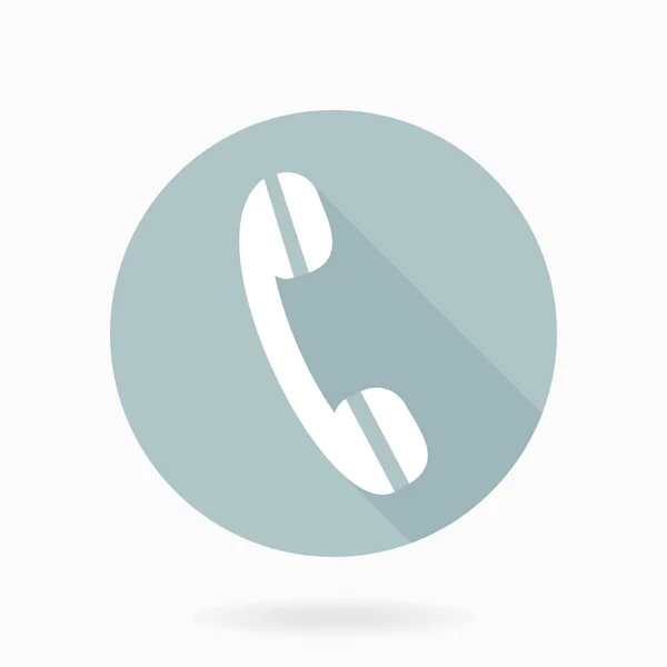 Moderne Vector Flat Icon met telefoon in Cirkel — Stockvector