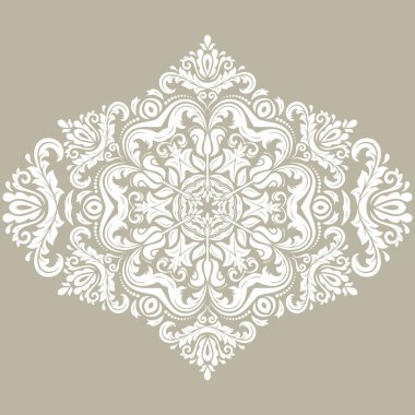 Doğu tarzında Arabesk ile Damask Vektör Arkaplanı