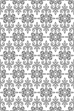 Arabesk ile Klasik Kusursuz Vektör Güzel Desen