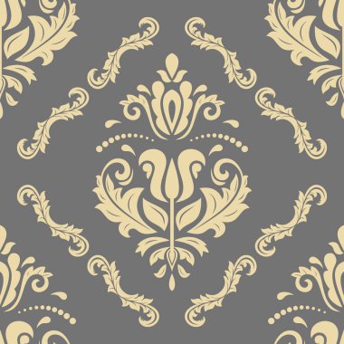 Arabesk ile Klasik Kusursuz Vektör Güzel Desen