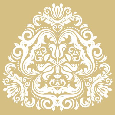 Doğu tarzında Arabesk ile Damask Vektör Arkaplanı