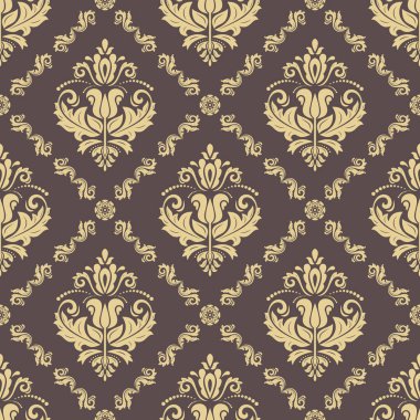 Arabesk ile Klasik Kusursuz Vektör Güzel Desen