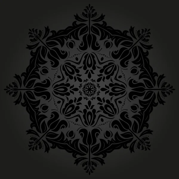 Oriente vector ornamental encaje redondo — Vector de stock