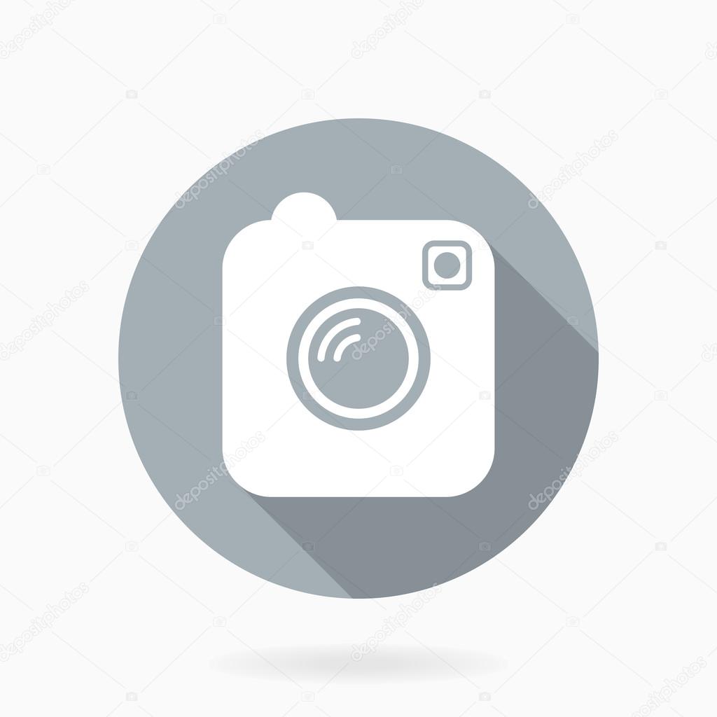 Camera Vector Icon With Flat Design