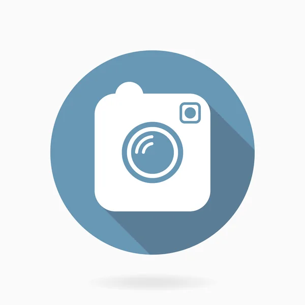 Camera-icoontje met platte ontwerp — Stockfoto