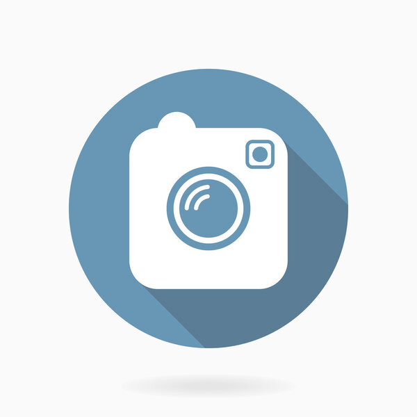 Иконка камеры с плоским дизайном
