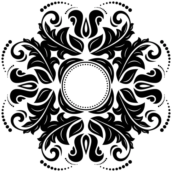 Orient vector ornamental round lace — Stock Vector