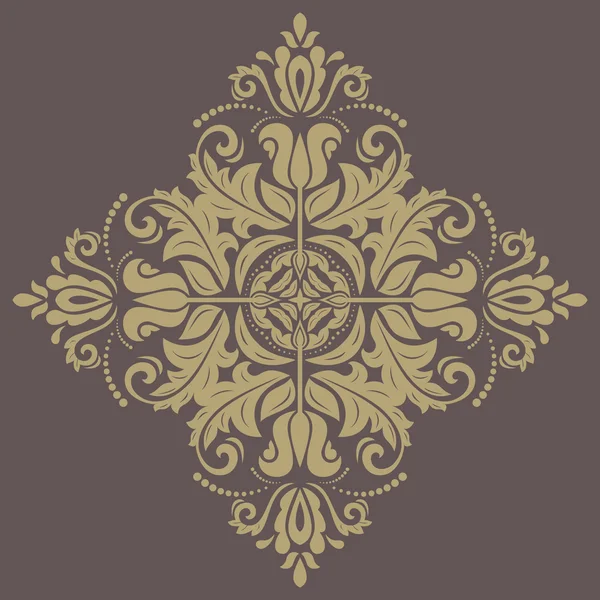 Oriente vector ornamental encaje redondo — Vector de stock