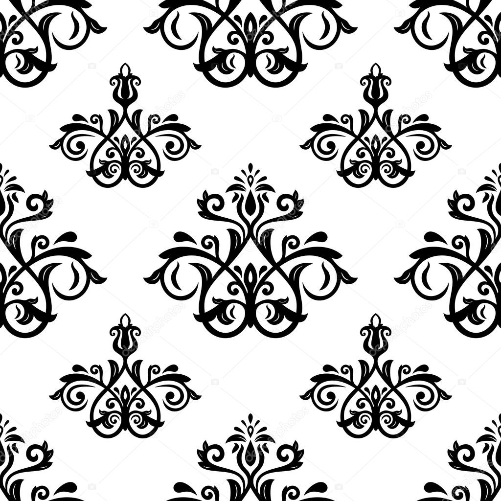 Damask Seamless Vector Pattern. Orient Background