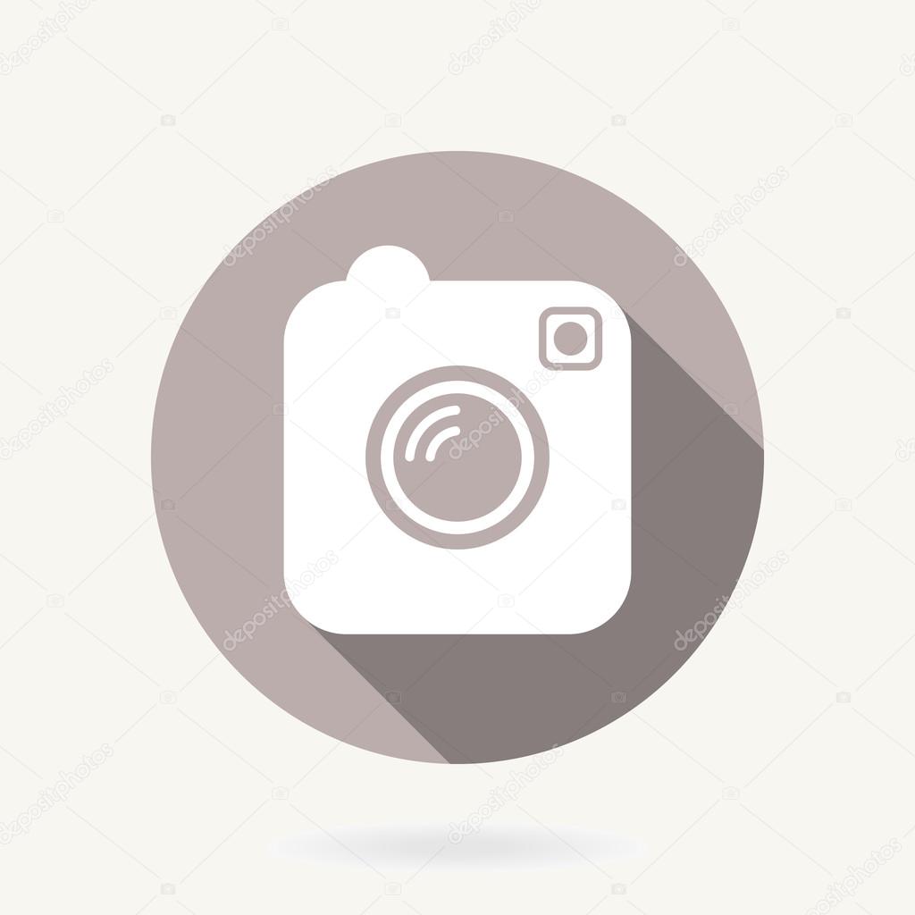 Camera Vector Icon With Flat Design