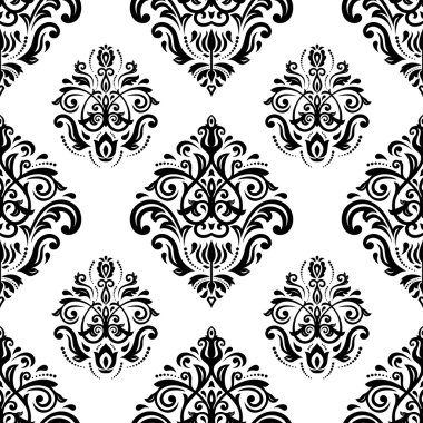 damasko sorunsuz vektör desen. arka plan şark